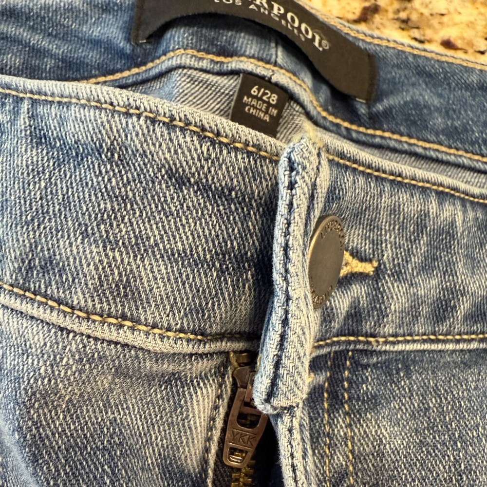 Liverpool Los Angeles cropped jeans rolled raw hem SZ 6/28 - Picture 3 of 12